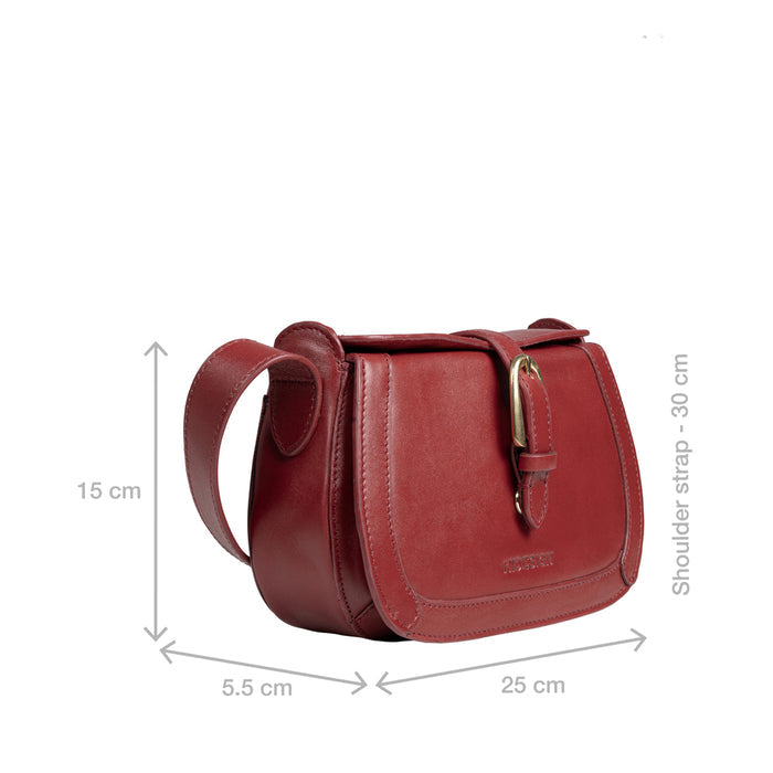Antoinette 02 Red Leather Shoulder Bag