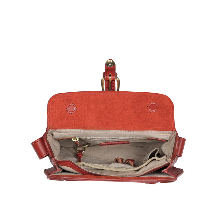 Antoinette 02 Red Leather Shoulder Bag