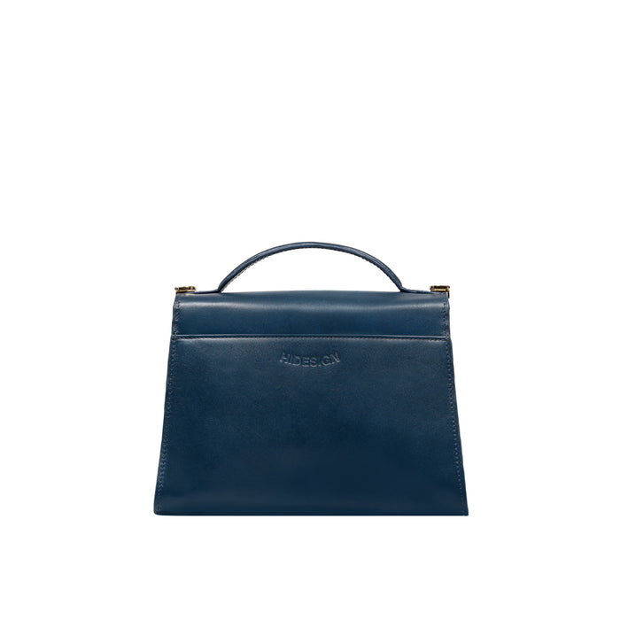 Antoinette 03 Blue Leather Shoulder Bag