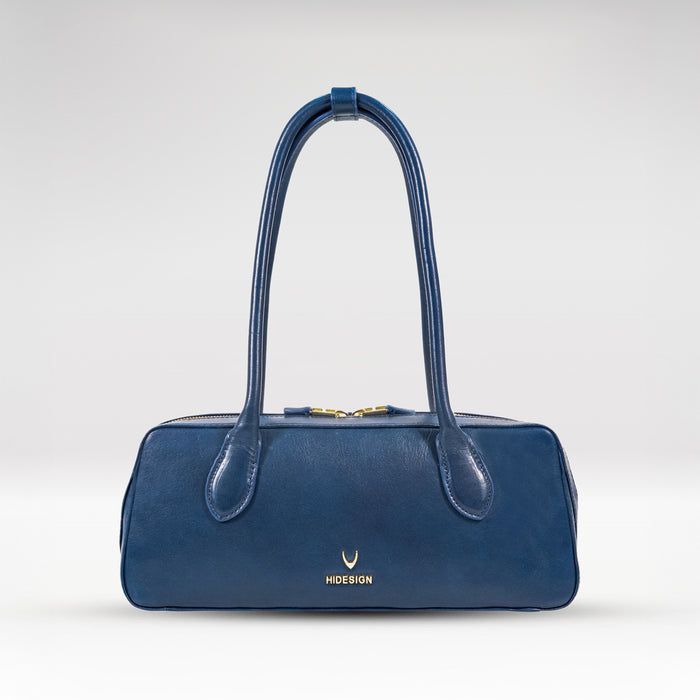 Antoinette 04 Blue Leather Shoulder Bag