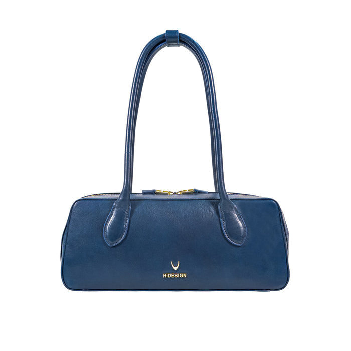 Antoinette 04 Blue Leather Shoulder Bag