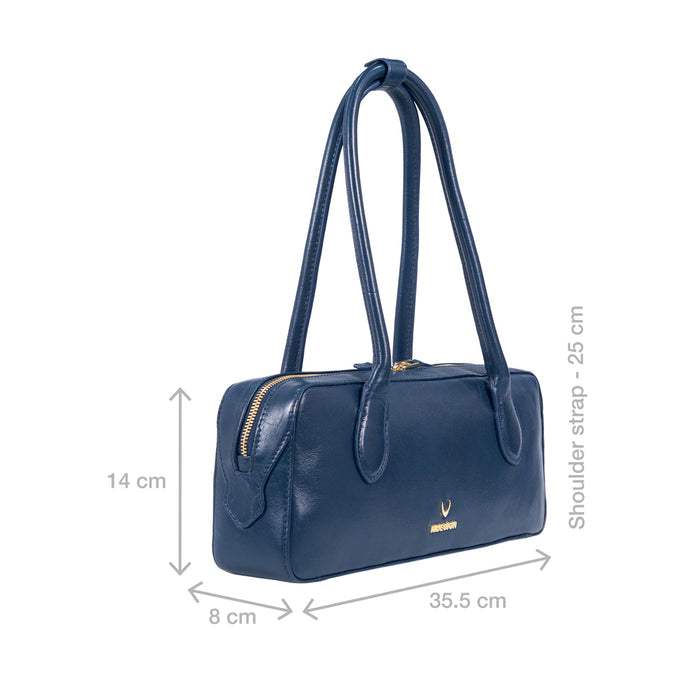 Antoinette 04 Blue Leather Shoulder Bag