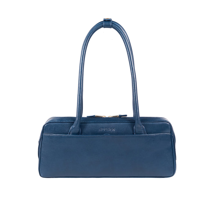 Antoinette 04 Blue Leather Shoulder Bag