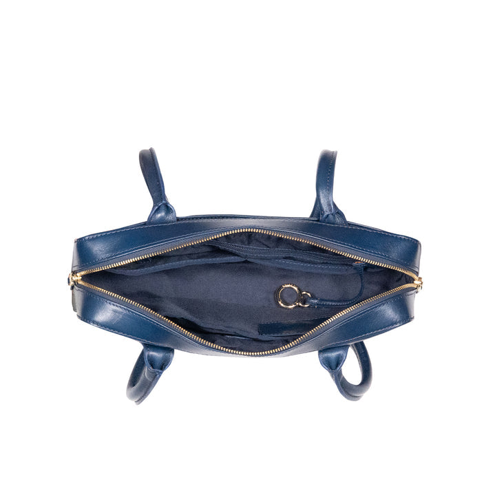 Antoinette 04 Blue Leather Shoulder Bag