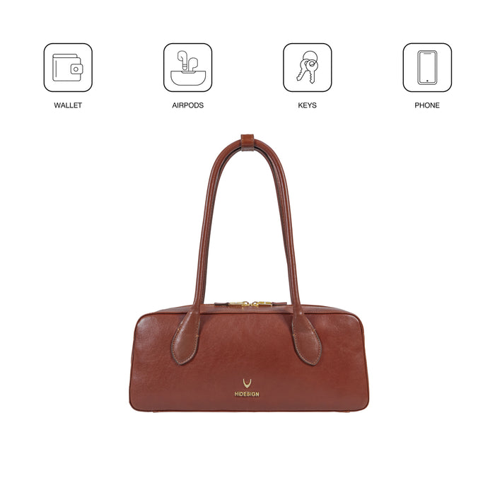 Antoinette 04 Brown Leather Shoulder Bag