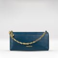 Antoinette W1 Blue Leather Clutch