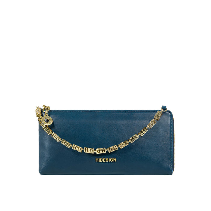Antoinette W1 Blue Leather Clutch