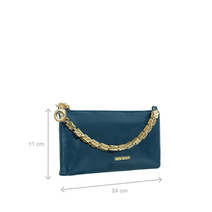 Antoinette W1 Blue Leather Clutch