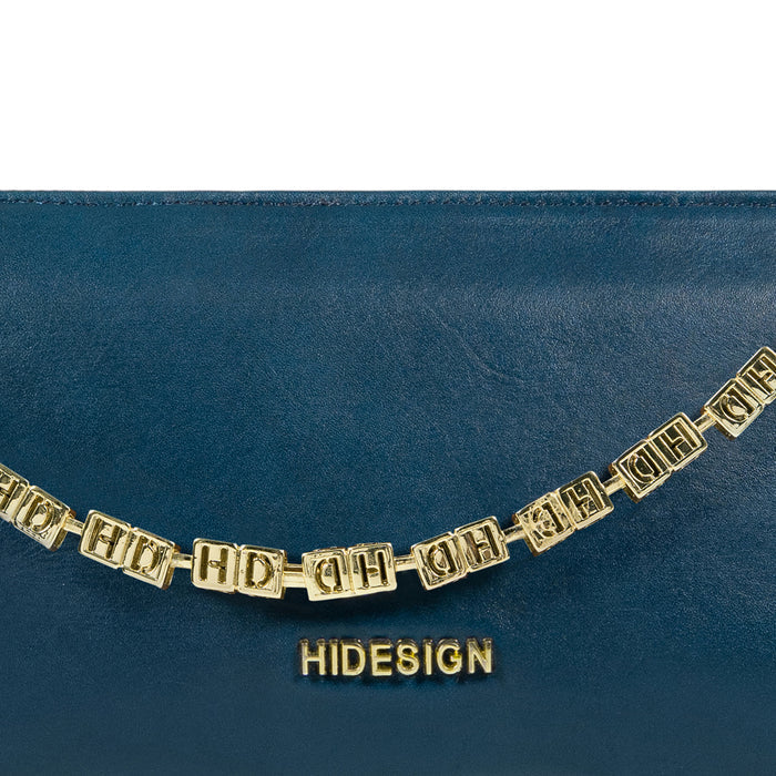 Antoinette W1 Blue Leather Clutch