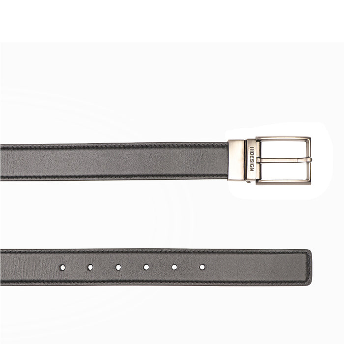 Antonio Men's Black Reversible Leather Belt