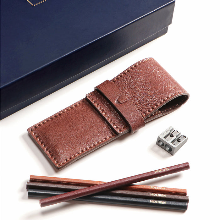 Aragorn Brown Leather Pencil Case