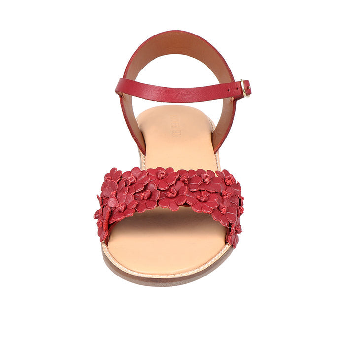 Aretha Women's Marsala Leather Strap Sandals