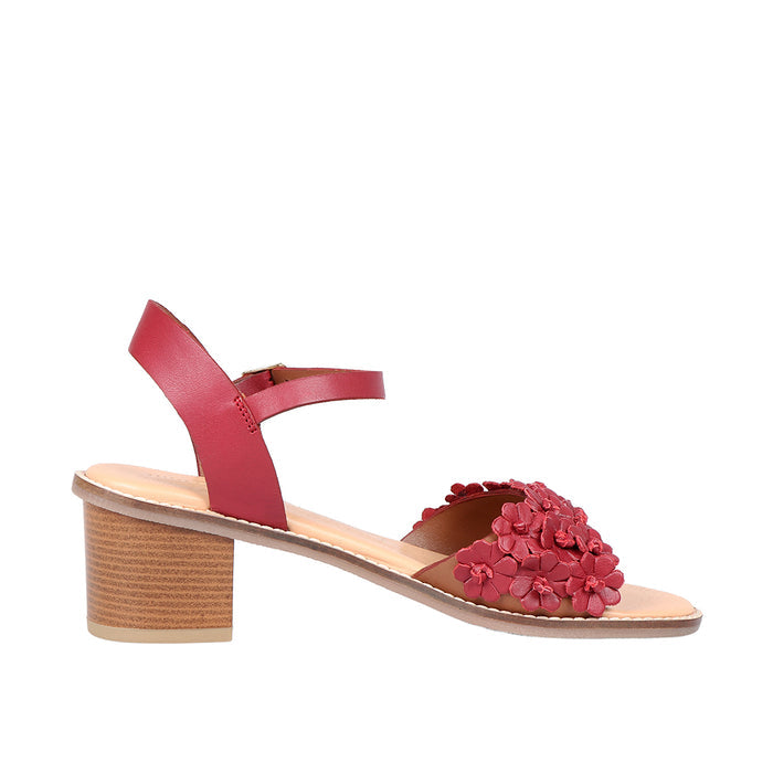 Aretha Women's Marsala Leather Strap Sandals