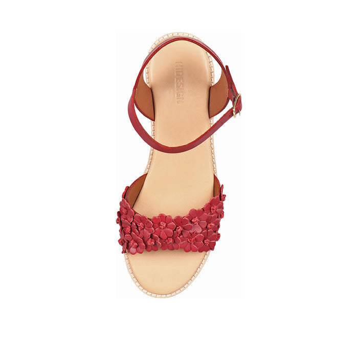 Aretha Women's Marsala Leather Strap Sandals