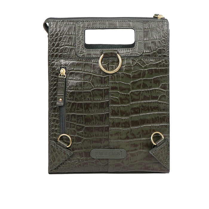 Arica 01 Green Leather Crossbody
