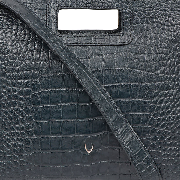 Arica 02 Blue Leather Crossbody