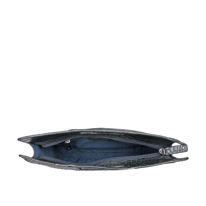 Arica 02 Blue Leather Crossbody