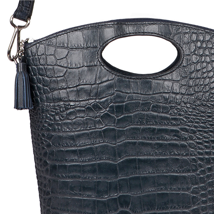Arica 04 Blue Leather Crossbody