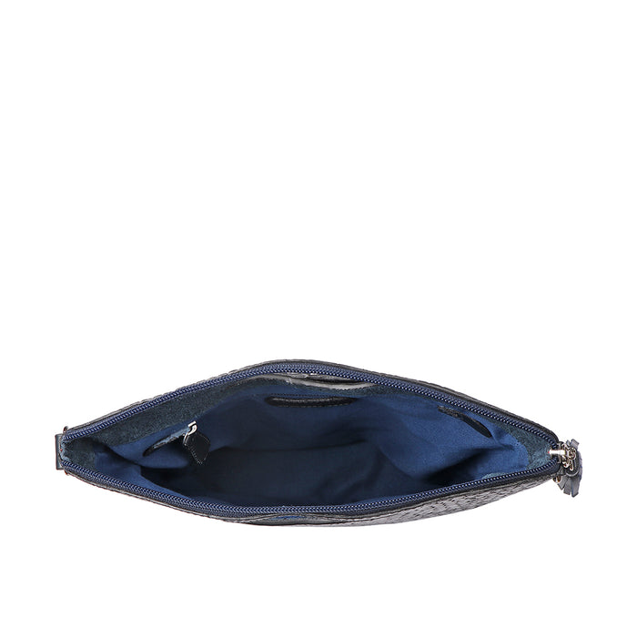 Arica 04 Blue Leather Crossbody