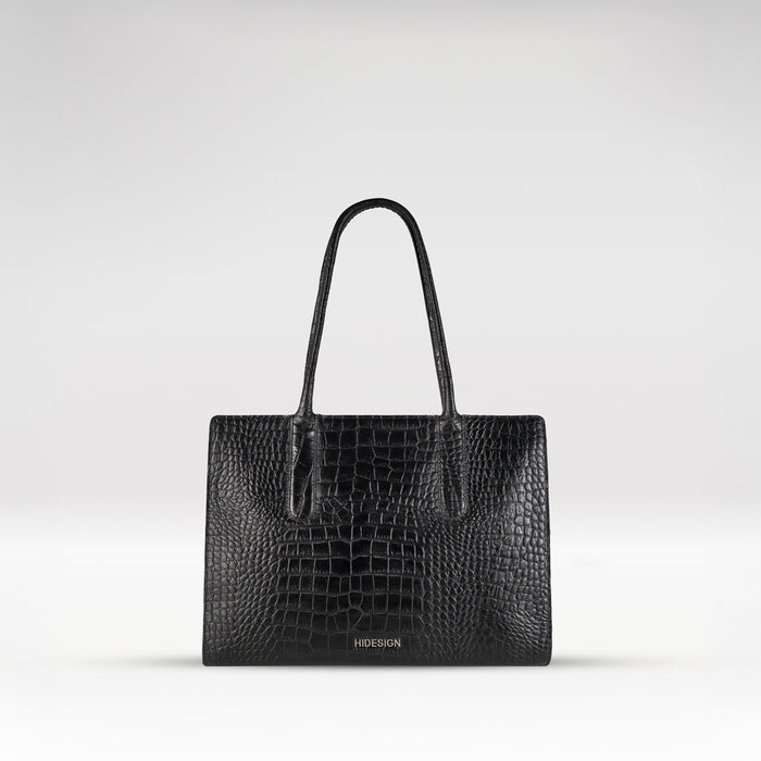 Arlette 02 Black Leather Shoulder Bag