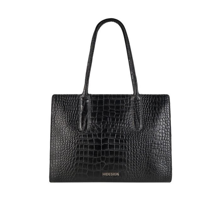 Arlette 02 Black Leather Shoulder Bag