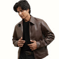 Arthur 02 Men's Brown Zip Up Style Leather Jacket