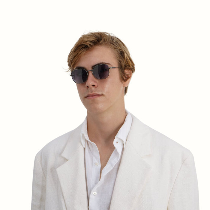 Aruba Unisex Black Round Sunglasses