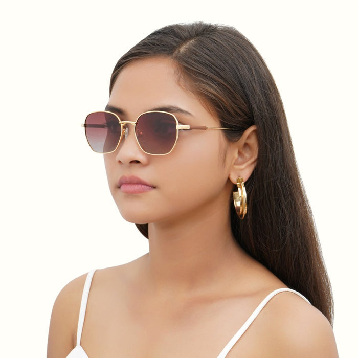 Aruba Unisex Brown Round Sunglasses