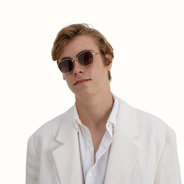 Aruba Unisex Brown Round Sunglasses