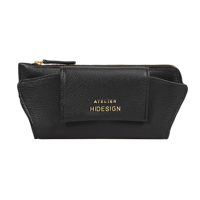 Arwen Black Leather Sunglass Pouch