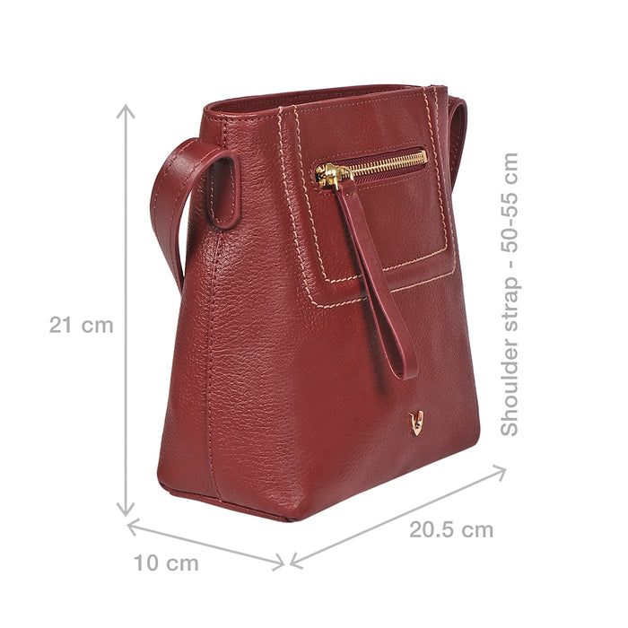 Aspen 02 Sb Red Leather Sling Bag