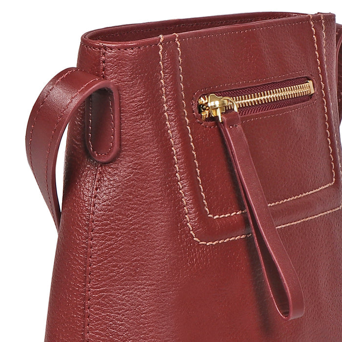 Aspen 02 Sb Red Leather Sling Bag