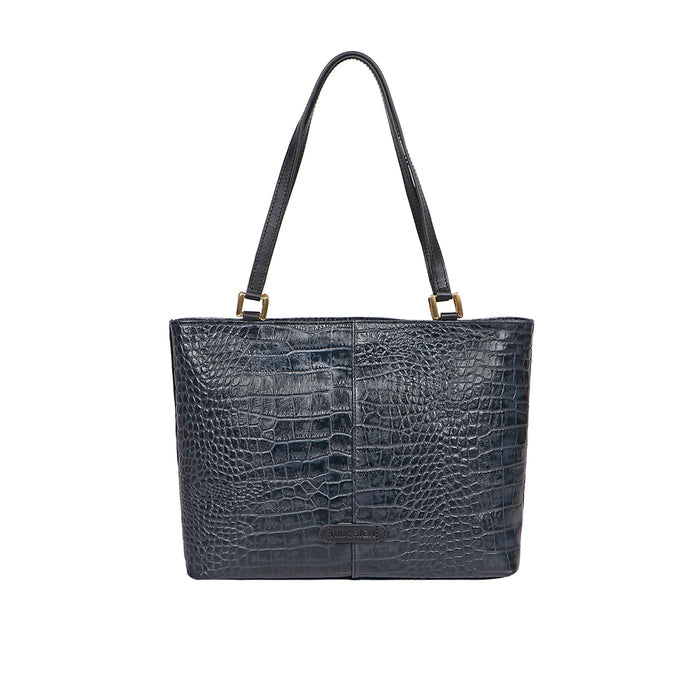 Aspen 03 Sb Blue Leather Tote Bag