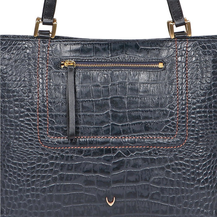 Aspen 03 Sb Blue Leather Tote Bag