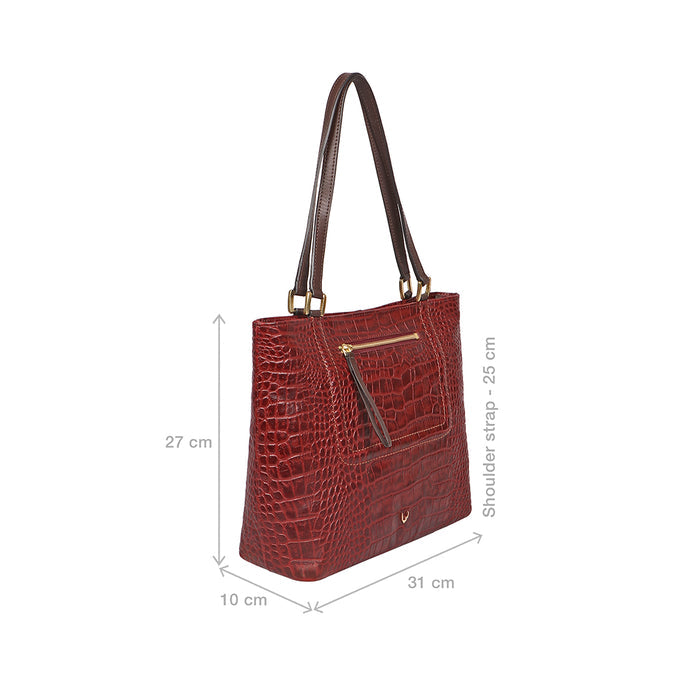 Aspen 03 Sb Red Leather Tote Bag
