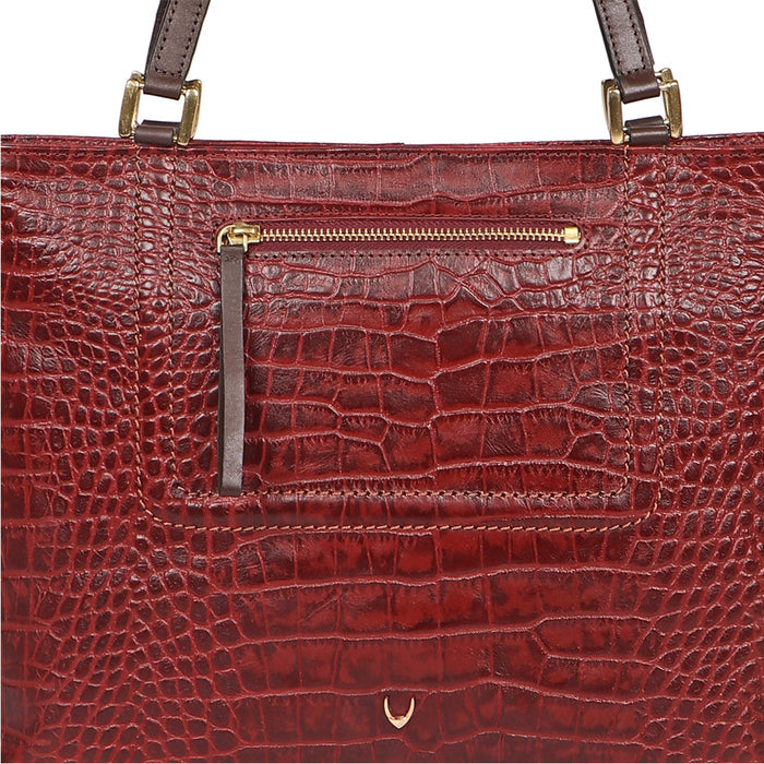Aspen 03 Sb Red Leather Tote Bag