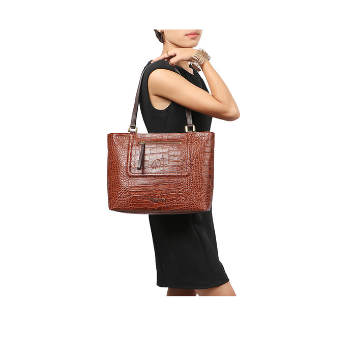 Aspen 03 Sb Tan Leather Tote Bag