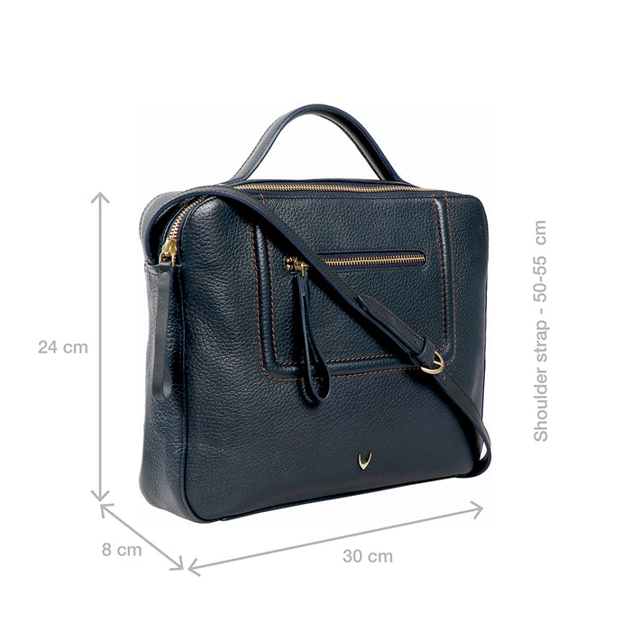 Aspen 04 Sb Blue Leather Satchel
