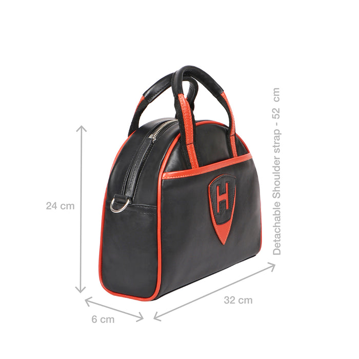 Auckland 02 Black Leather Duffle Bag
