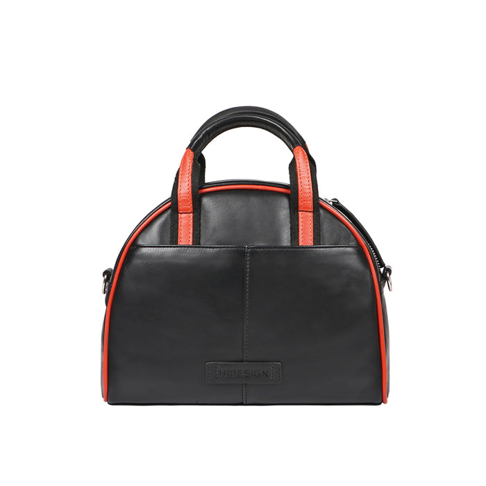 Auckland 02 Black Leather Duffle Bag