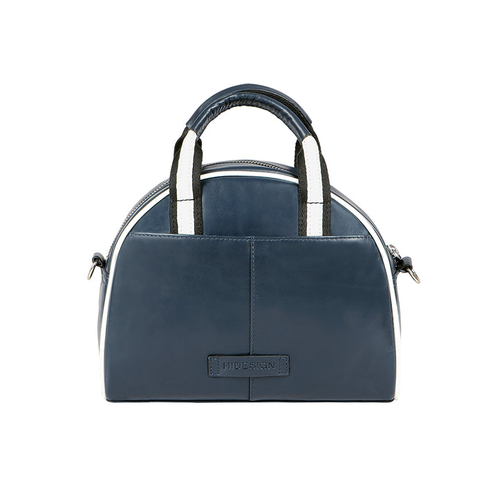 Auckland 02 Blue Leather Duffle Bag