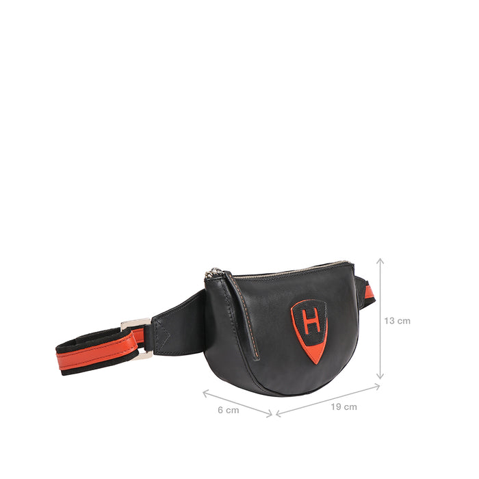 Auckland 04 Black Leather Belt Bag