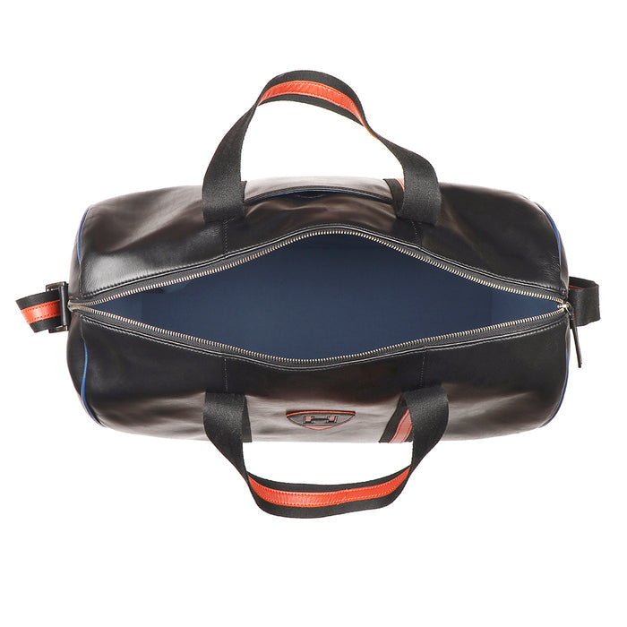 Auckland 05 Black Leather Duffle Bag