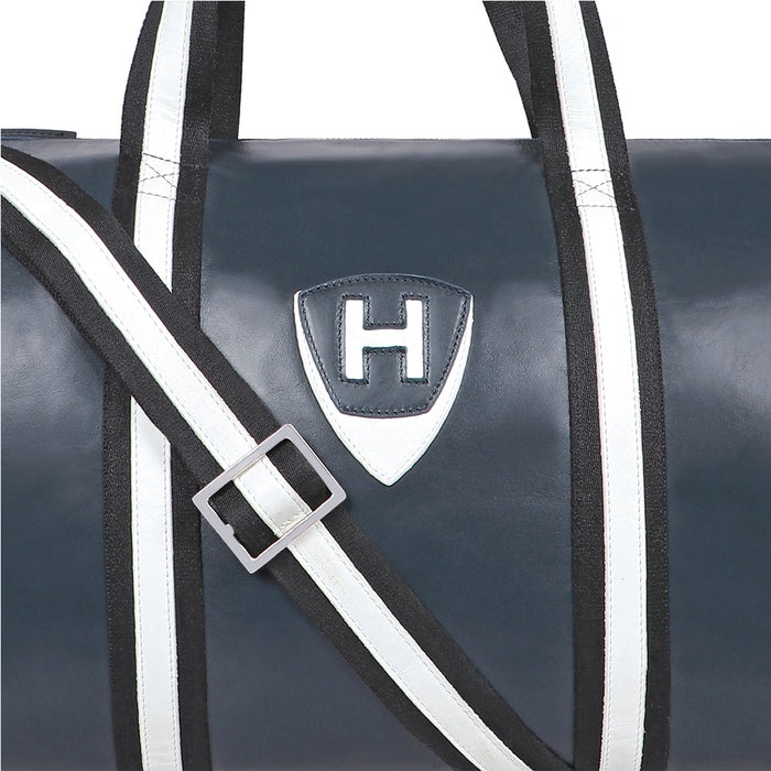 Auckland 05 Blue Leather Duffle Bag