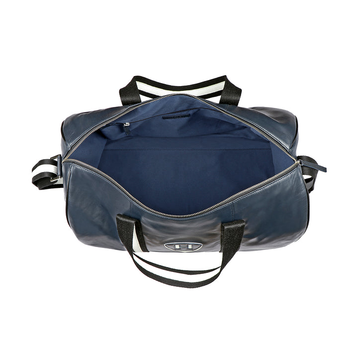 Auckland 05 Blue Leather Duffle Bag