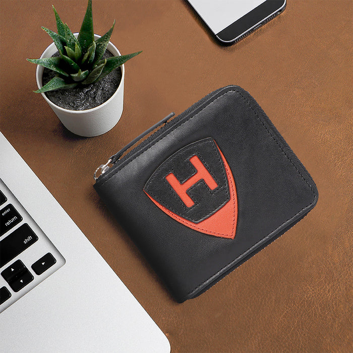 Auckland W1 Black Leather Zip Around Wallet