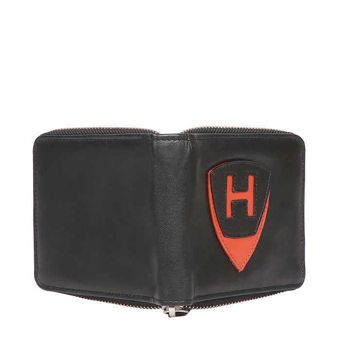 Auckland W1 Black Leather Zip Around Wallet