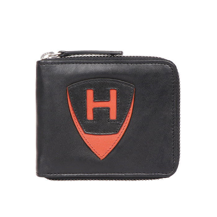 Auckland W1 Black Leather Zip Around Wallet