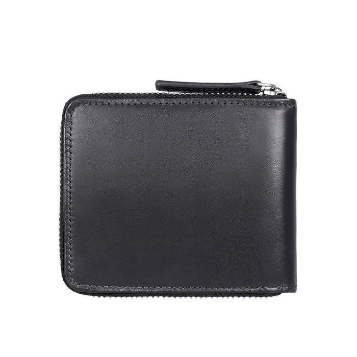 Auckland W1 Black Leather Zip Around Wallet
