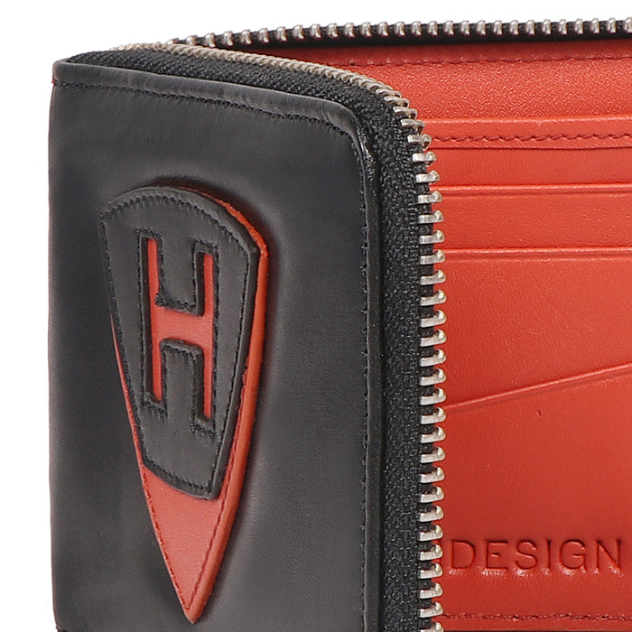 Auckland W1 Black Leather Zip Around Wallet